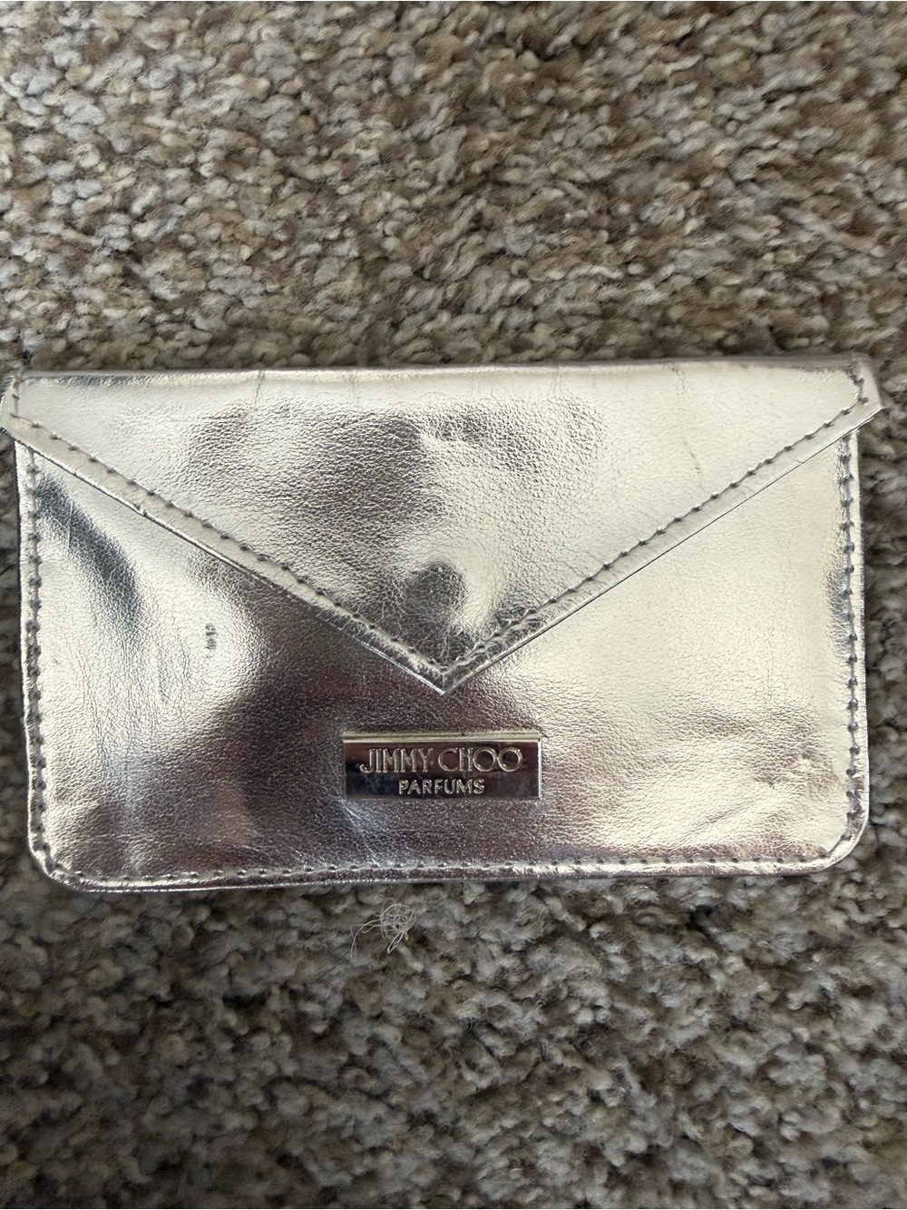 Jimmy Choo Parfums Metallic Silver Card Holder Wallet